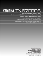 Yamaha TX-670-RDS - Owners Manual